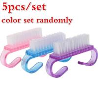Juego De 5 Brochas De Manicura Y Pedicura Limpieza De Uñas Herramienta De Eliminación Suave Color Aleatorio Venta Caliente - details 0