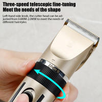 Afeitadora Eléctrica Para Hombres Recargable Trimmer De Cabello Profesional Máquina De Corte De Cabello Barbero Uso Doméstico Con Cabezales Interchangeables De Acero Inoxidable - details 4