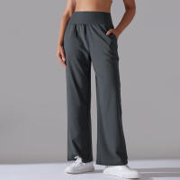 Pantalones Rectos De Pierna Ancha Para Mujer Casual Pantalones De Oficina Cintura Alta Holgados Para Danza Leggings Sin Costuras De Nylon - details 44