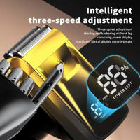 Afeitadora Eléctrica Para Barba Trimmer De Peluquero Profesional Con Pantalla Digital LED Y Batería De Litio Recargable Para Hombres - details 4