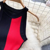 Vestido De Mujer YuooMuoo Elegante Rib Knit Verano Cintura Delgada Bandage Vestido De Pencil Oficina Lady Sin Mangas Bodycon Suéter Vestido - details 9