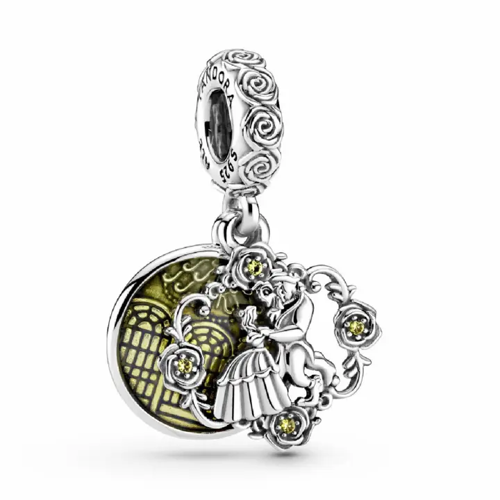 Charm Colgante Pandora La Bella y la Bestia Bailando, de Disney - 1