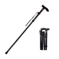 Bastón Telescópico De Aleación De Aluminio Para Senderismo Y Trekking Plegable Con Punta De Goma Para Ancianos Bastón De Caminar - details 0