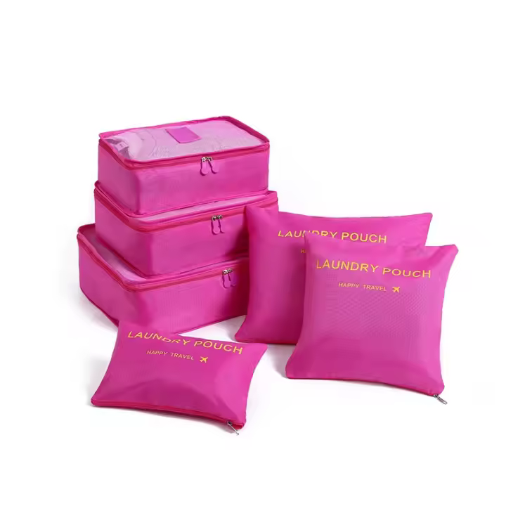 Set De 7 Bolsas Organizadoras De Viaje Para Equipaje Cubos De Plegado Para Ropa Y Zapatos Bolsa Portátil Para Organizar La Maleta - 1