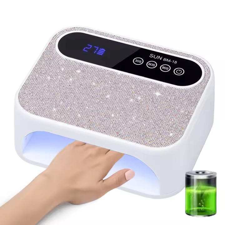 Lámpara LED Recargable Para Uñas Profesional Secador De Gel De Polvo De Póquer Sin Cable Para Manicura Con Batería Integrada Arte De Uñas - 1