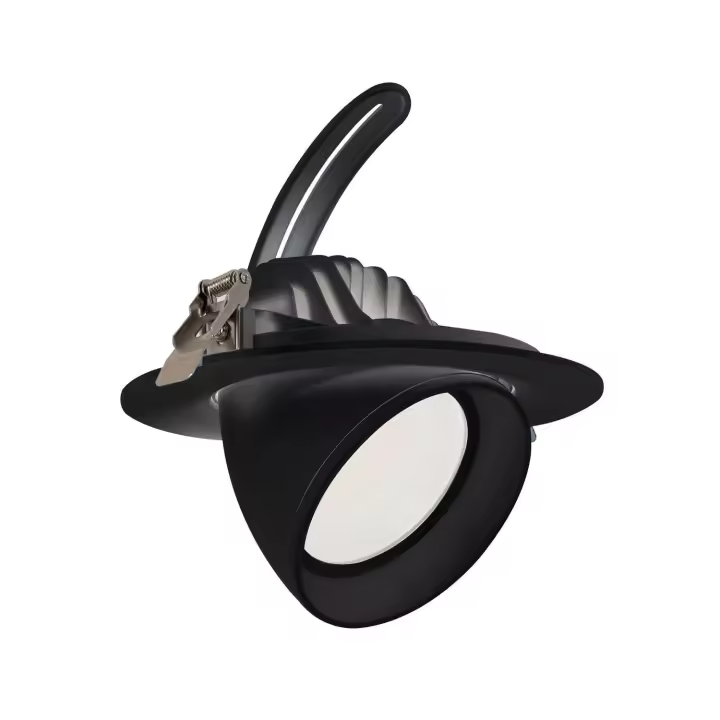 Ledkia Downlight LED 60W Circular Direccionable OSRAM CCT 120 lm/W LIFUD Corte Ø 200 mm Negro No Flicker Seleccionable (Cálido-Neutro) - 1