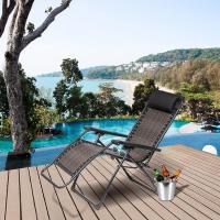 Silla reclinable plegable, silla ajustable para patio o salón, muebles de ratán al aire libre con almohada para piscina, patio, playa - details 0