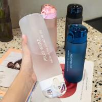 Botella De Agua Transparente Para Deporte 780ml Portátil Para Gimnasio Y Viajes a Prueba De Fugas Con Tapa Estilo Moderno En Colores Rosa Azul Negro Y Blanco - details 5