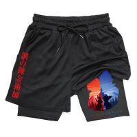 Shorts De Gimnasio Anime Fullmetal Alchemist Para Hombres 2 En 1 Compresión Con Bolsillos 5 Pulgadas Secado Rápido Running Fitness - details 9