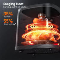Ostark Freidora de Aire 5L  5.5L 6L 16L Sin Aceite, 1400W, Pantalla Táctil, 80-200°C, 60 Min Temporizador, Capacidad Grande, Fácil Limpiar, 220-240V ~ Para Cocina Saludable - details 26