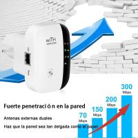 Potente Repetidor WiFi 300Mbps Potente Amplificador WiFi 2.4GHz Amplificador de Alcance WiFi Extensor Repetidor Inalámbrico WiFi con Puerto Ethernet, Extensor WiFi Amplificador WiFi, RJ45, Protección WPS - details 0