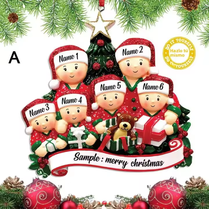 Colgante De Navidad DIY Para Decoración Familiar De Hogar 2023 Adorno De Árbol De Navidad Colgante De Año Nuevo 2024 - 1