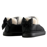 Botas De Tobillo Lindas Y Cálidas Para Mujer Con Lazo De Plush Nueva 2024 Impermeables Con Algodón Y Peluche Adecuadas Para Invierno Y Primavera - details 3