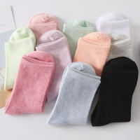 10 Pares De Calcetines De Algodón Colores Para Mujer Calcetines Deportivos Transpirables Casual Verano Delgados Solids Middle Tube - details 2