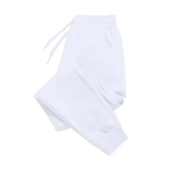 Pantalones deportivos largos de hombre con forro polar para otoño e invierno, estilo casual para gimnasio, color sólido. - 1