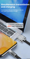Cable De Datos Para Móvil 6A USB a Tipo C Luz Incluida Carga Rápida Para Xiaomi Huawei Oppo Honor Cable De Teléfono Móvil - details 6