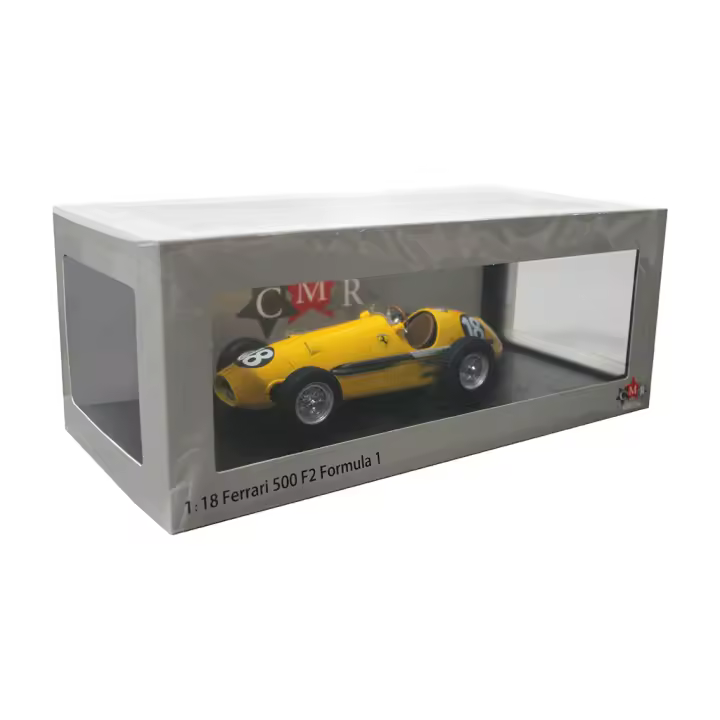 Coche Antiguo FE-RRA-RI 500 F2 Internationales Avusrennen 1953 Jaques Swaters - Escala 1:18 Amarillo - 1