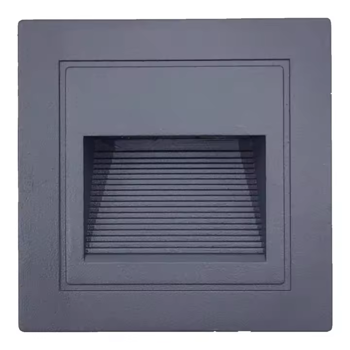 LED7 Baliza Exterior 3W Empotrable Gris Cuadrado CCT 3 TONOS DE LUZ  / CCT-WL85Q-SI - 1