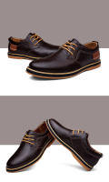 Zapatos De Cuero Para Hombre Moda Primavera Otoño Casual Lace-up Formales Negocios Bodas Vestido Zapatos Talla Grande 38-48 - details 20