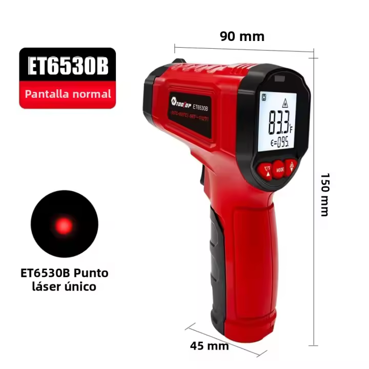 TOOLTOP ET6530B/ET6530C Termómetro Infrarrojo Digital Handheld 50~600℃ Medidor De Temperatura No Contacto Con Punto De Laser - 1