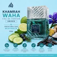 Lattafa Khamrah Waha Eau de Parfum Unisex 100ml – Perfume Árabe Original Aromático Acuático con Bergamota, Yuzu, Jengibre, Pepino, Iris, Vainilla y Almizcle | Fragancia Fresca, Moderna, Elegante y Duradera para Hombre y Mujer | Aroma Premium Versátil 2026 - details 0