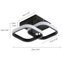 Lámpara De Techo Moderna En Metal Tres Tonos Para Sala De Estar Pasillo Balcón Decoración Del Hogar Incluye Bombillas Fuente De Alimentación AC 85-265V - details 15
