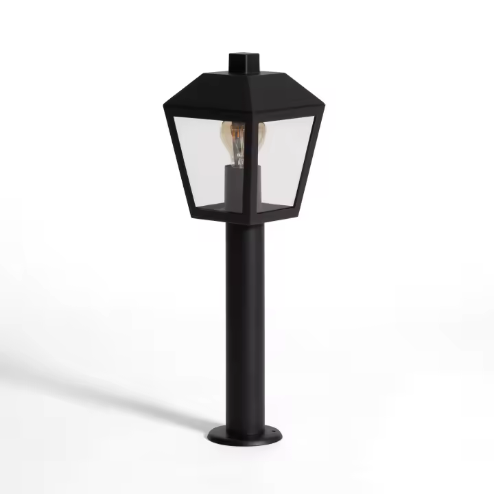 Ledkia Baliza Exterior Superficie Pie 50cm Aluminio Mukom Negro - 1