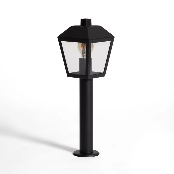 Ledkia Baliza Exterior Superficie Pie 50cm Aluminio Mukom Negro - 1