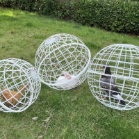 Jaula Para Pollos Caminantes 3pcs 20cm Jaula De Rodillo Para Peces Huevos Y Aves Domésticas Alimentación Libre Almohadilla De Juguete Para Hamsters - details 4