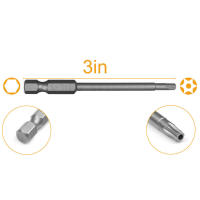 Juego De 11 Piezas De Puntas Torx Con Cabeza Magnética De 75mm /3 Pulgadas Herramienta Manual Extra Larga T7 T8 T9 T10 T15 T20 T25 T27 T30 T40 - details 5