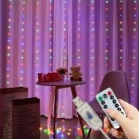 Luz De Cinta LED Para Cortina USB 600/300/200/100 LED Decoración Navideña Para Dormitorio Luz Colgante De Navidad Para Interior - details 9