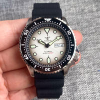 Reloj De Pulsera Hombre SKX Tandorio Diver Acero Inoxidable Movimiento NH36 3.8 Corona 120 Clicks Bisel Pantalla Blanca Luminiscencia Verde Correa De Acero Inoxidable Resistente Al Agua 20 Bar - details 13