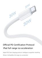 Cargador Rápido PD 60W 6A Cable USB C Tipo C De 2m Para Apple iPhone 15 pro Macbook Huawei Samsung Xiaomi Cable De Datos - details 5