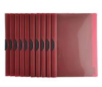 Office Box, Pack 10 Dossier Carpeta Clip It A4 de Gran Capacidad Para Hasta 60 Hojas con Pinza de Plástico en color Negro y Portada Transparente + Cuerpo Flexible en Color sólido Fabricado en Polipropileno Reciclable 100% - details 2