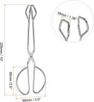 2 pinzas de acero inoxidable de 10 pulgadas para barbacoa, pinzas para cocinar pan y barbacoa - details 0