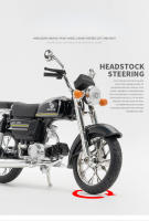 Modelo De Motocicleta Honda JiaLing JH-70 a Escala 1:12 Para Niños Juguete De Aleación De Metal Con Música Y Luz Absorción De Choque Clásica Regalo Ideal Para Coleccionistas - details 4