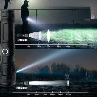 Linterna Táctica LED Potente Recargable USB Con 5 Modos Zoomable Para Camping Exterior Emergencia Batería 26650 Luz Nocturna Resistente Al Agua - details 9