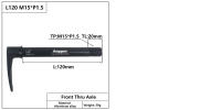 HEPPE Juego De Frente Para Bicicleta Con Eje Transversal Compatible Con Bicis MTB Y Carretera Quick Release M15xP1.5 Longitud 120-158mm Piezas - details 2