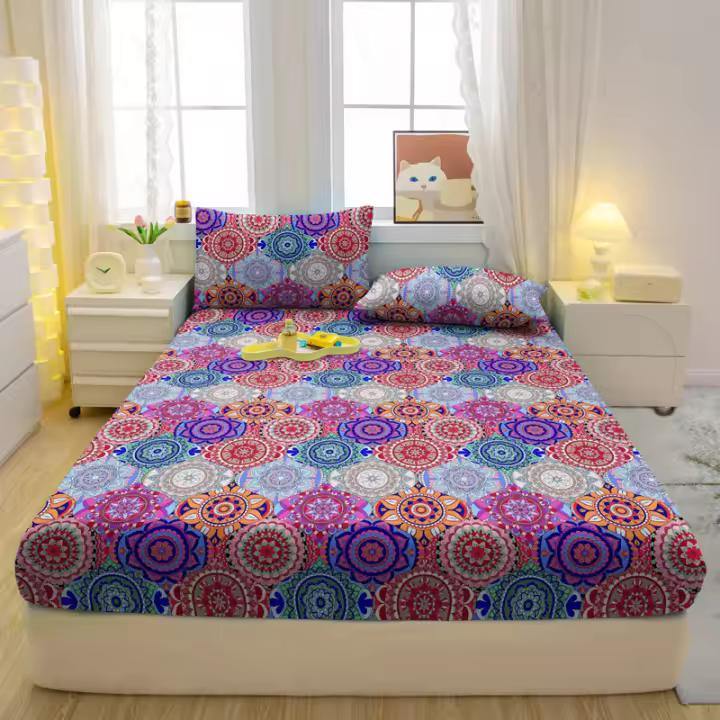 Juego De Sábanas Moderno Bohemio Mate 3 Piezas Cubierta De Cama Impresión Estilo Minimalista Poliéster 100% Quilted - 1