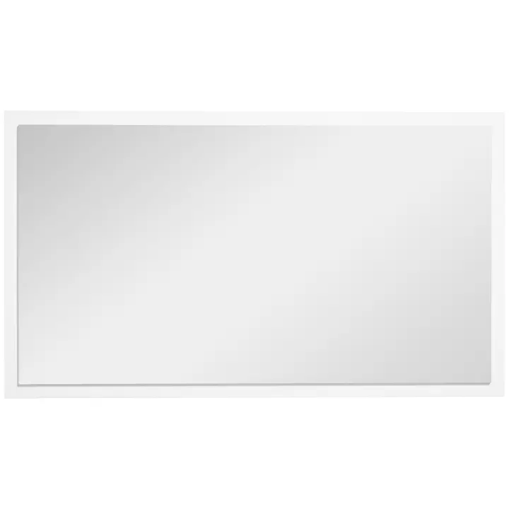 HOMCOM Espejo de pared rectangular 70 x 40 cm, vidrio de 20 mm de grosor, para salón, dormitorio, baño, blanco - 1