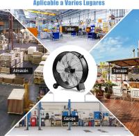 EDM  Ventilador de Suelo Negro 180 W Ø 60 cm Industrial - details 2
