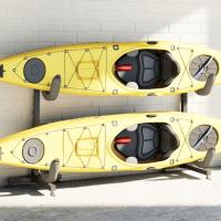 vidaXL Soporte para 2 kayaks acero 250x57x127,5 cm - details 0