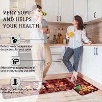Alfombra De Cocina Navideña Joyful Tapete Antifatiga De Tela Cuadrícula Para Decoración De Fiestas Y Vacaciones Material Poliéster 100% - details 4
