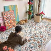 Alfombra Bohemio Floral Vibrante Para Sala De Estar Decorativa Anti-deslizante Lavable Minimalista Para Dormitorio Y Baño - details 11