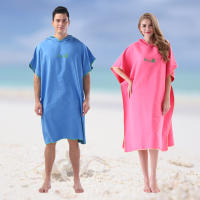 Poncho De Playa Con Capucha Para Adultos Toalla De Baño Microfibra Toalla De Natación Y Cambio Ultra Absorbente - details 0