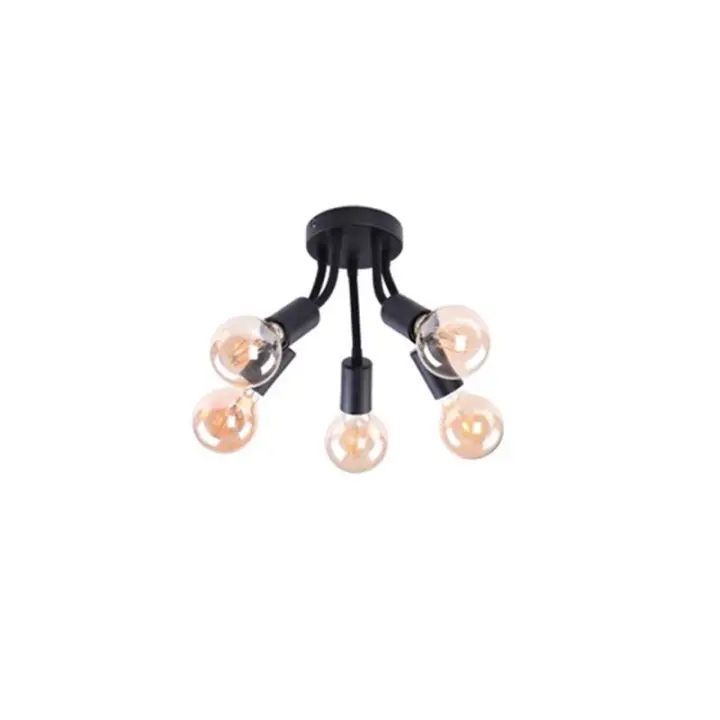 Lámpara Colgante E27 X5 Negro Estilo Industrial Metal IP20 ALMUS  RABALUX - 1