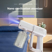 Pistola De Pulverización De Vapor Azul Nano Eléctrico Inalámbrica Para Desinfección Y Aromaterapia Capacidad De Botella 300ml Tamaño 22x19cm - details 3