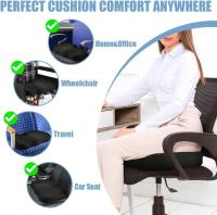 Espuma de Memoria Viscoelástico para Asiento, Ortopédico, para Silla Oficina, Coche, Alivio del Dolor y La Ciática - details 4
