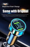 Cargador De Coche 240W Con Dos Puertos USB Y Pantalla Digital Carga Rápida 120W Para iPhone Samsung Xiaomi Adaptador De Carga - details 4