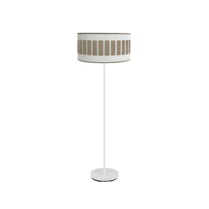 Fabrilamp - Pie Salon Ivanna 1xe27 Blanco/blanco-madera Clara 163x40x40 Cm - 1